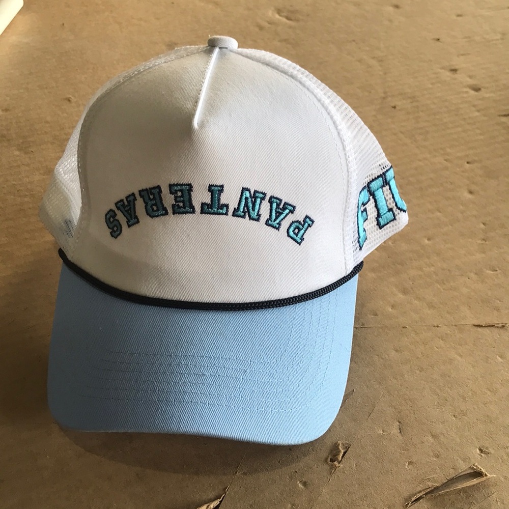White and Blue Panthers Cap